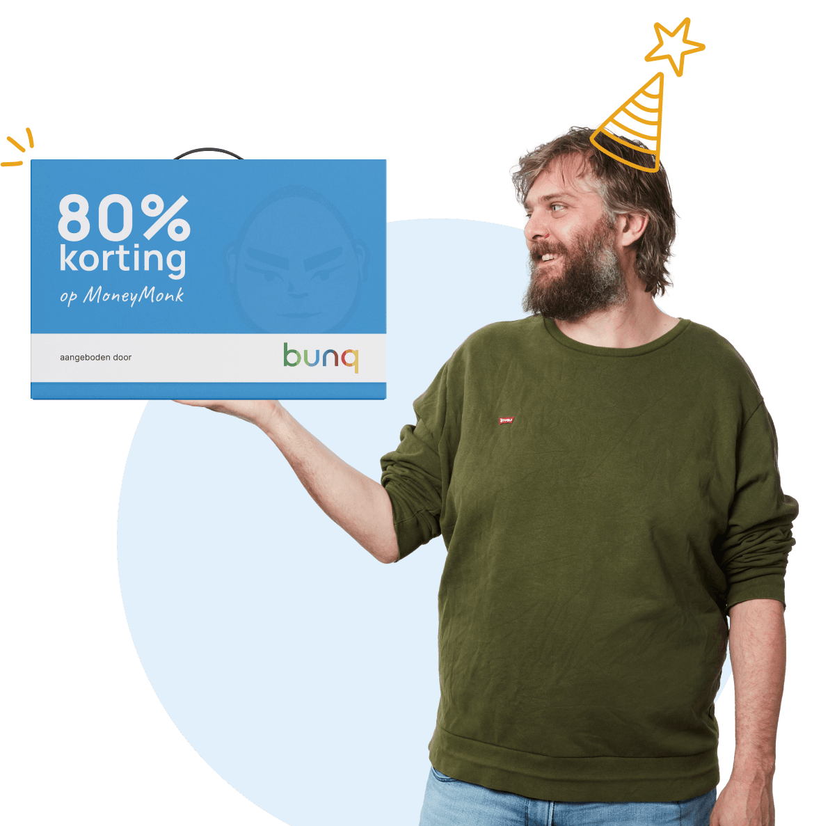 Thomas van MoneyMonk biedt je 80% korting op MoneyMonk aan