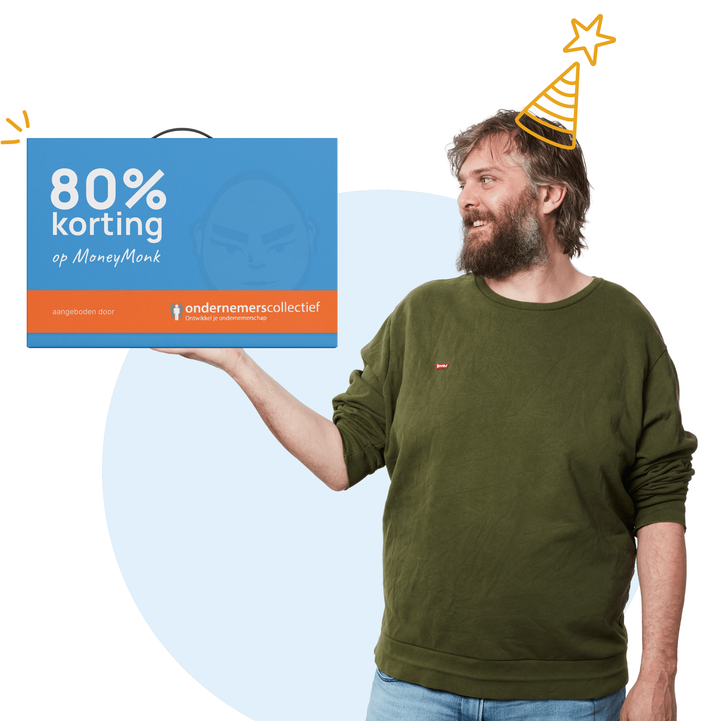 Thomas van MoneyMonk biedt je 80% korting op MoneyMonk aan